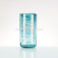 Ribbon Blue Swirl Wine Glass